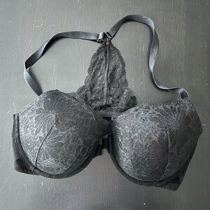 Victoria's Secret Lined Demi Racerback Demi Bra - Black 38D